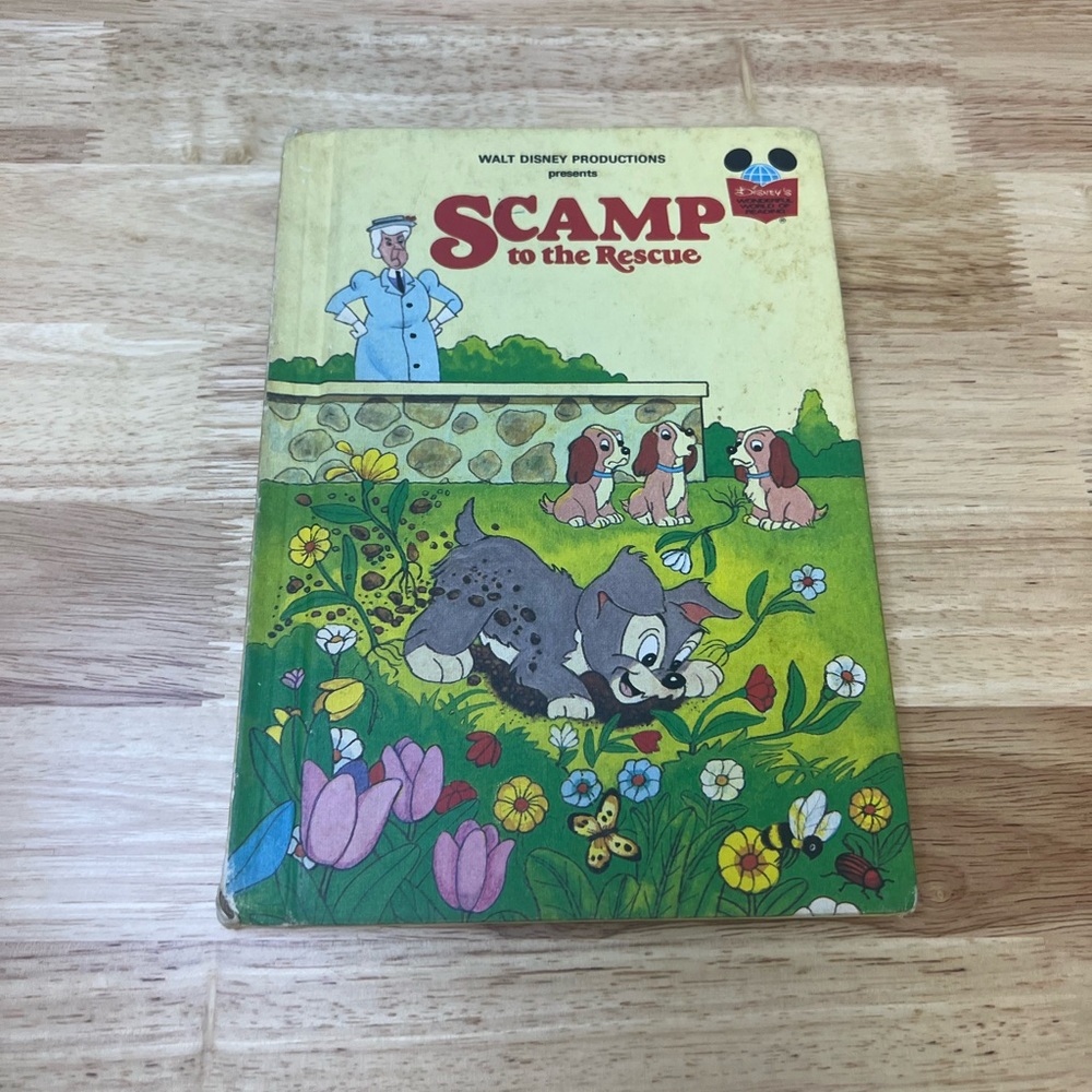Vintage Disney “Scamp to the Rescue” Hardcover Book